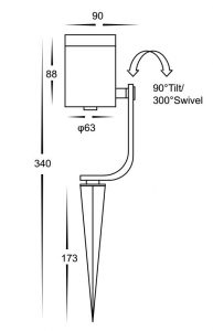 outdoor garden spotlight light to wall and tree ip65 